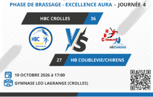 [M15M] Match - HBC CROLLES VS HB COUBLEVIE/CHIRENS