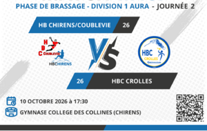 [M18F] Match - HB CHIRENS/COUBLEVIE VS HBC CROLLES