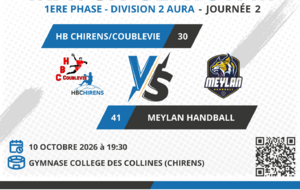 [SENIOR M] Match - HB CHIRENS/COUBLEVIE VS MEYLAN HANDBALL