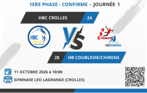 [M11 Mixte] Match - HBC CROLLES VS HB COUBLEVIE/CHIRENS