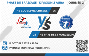 [M15M] Match - HB COUBLEVIE/CHIRENS VS HB PAYS DE ST MARCELLIN