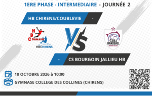 [M11 Mixte] Match - HB COUBLEVIE/CHIRENS VS CS MORESTELL HANDBALL